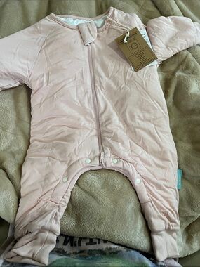 Baby Pink Infant One-Piece Zip Romper